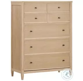 Bristol Park Whitewashed Oak Wood 5 Drawer Chest