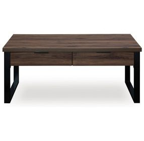 Wickman Falls Dark Brown Rectangular Cocktail Table