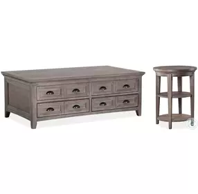 Paxton Place Dovetail Grey Lift Top Storage Castered Occasional Table Set
