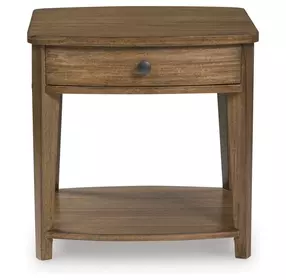 Burkbyer Brown Rectangular End Table