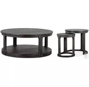 Boswell Peppercorn Round Occasional Table Set