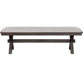 Riverdale Black 62" Upholstered Bench