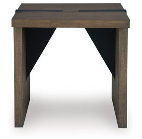 Kandinew Light Brown Square End Table