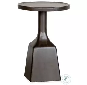 Westwood Dark Coffee Bean Round Pedestal Accent End Table