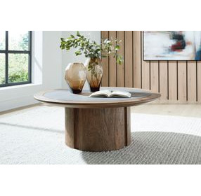 Dontayne Warm Brown and Dark Gray Occasional Table Set