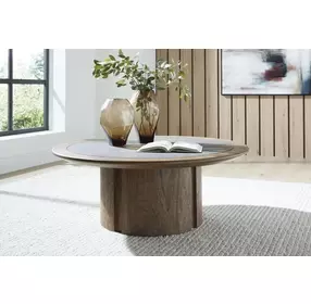 Dontayne Warm Brown and Dark Gray Occasional Table Set