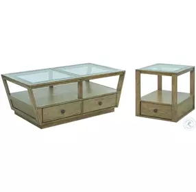 Hardison Warm Stone Rectangular Occasional Table Set