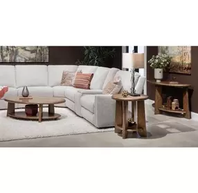 Tanner Tawny Brown Oval Occassional Table Set