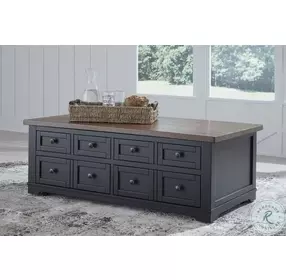 Wildenauer Brown And Black Lift Top Occasional Table Set