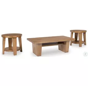 Kristiland Light Brown Occasional Table Set