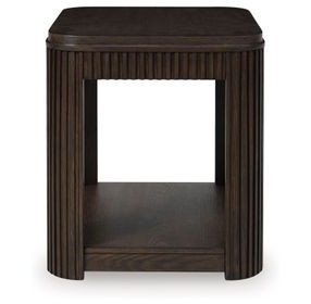 Carlibrie Warm Brown Rectangular End Table
