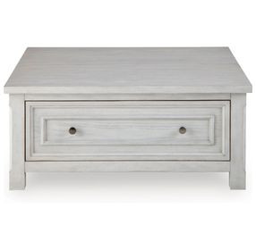Robbinsdale Antique White Square Lift Top Cocktail Table