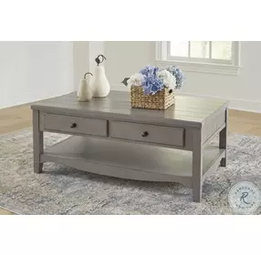 Charina Antiqued French Gray Occasional Table Set