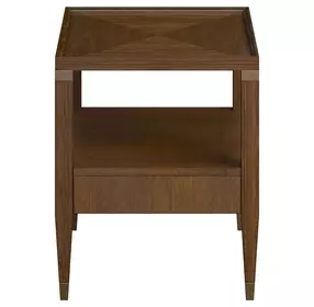 Eave Brown Rectangular End Table with 1 Drawer