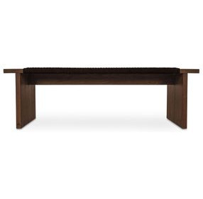 Merritt Dark Brown Outdoor Accent Bench