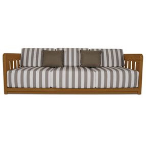 Adelaide Brown and White Outdoor 90" Sofa