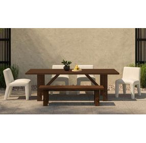 Esmond Brown Outdoor Rectangular Dining Room Set
