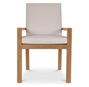 Mateo White Upholstered Outdoor Dining Chair