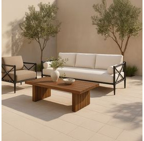 Denby Brown Outdoor Rectangular Occasional Table Set