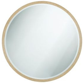 Balboa Coastal Gray Round Wall Mirror