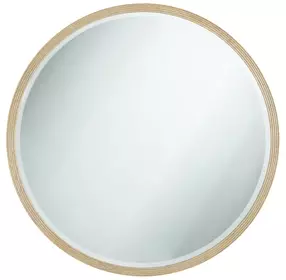 Balboa Coastal Gray Round Wall Mirror