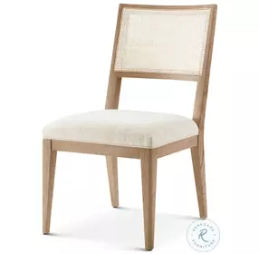 Catalina Dune And Natural Clear Lacquer Short Back Dining Side Chair Set of 2