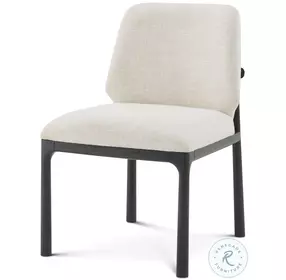 Kesden Silent Black Fabric Upholstered Dining Side Chair