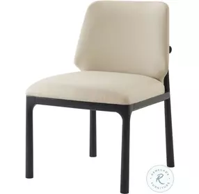Kesden Silent Black Leather Upholstered Dining Side Chair