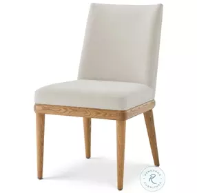 Essence Blonde And Marshmallow Performance Fabric Dining Side Chair Set of 2