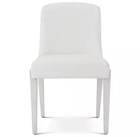 Coastal White and Sandbar Upholstered Delray Dining Side Chair Set of 2