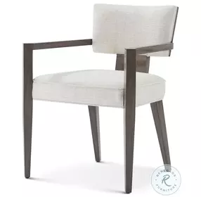 Hudson Pebble Grey Upholstered Dining Arm Chair