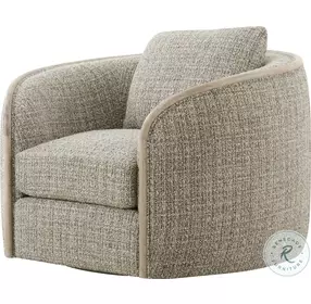 Toulon Grey Oak And Latte Performance Fabric Swivel Chair