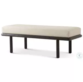 Repose Charcoal Oak 50" Upholstered End of Bed Bench