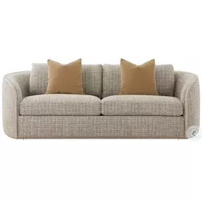 Toulon Grey Oak And Latte Performance Fabric 96" Sofa