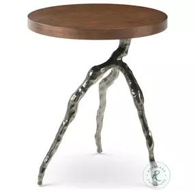 Catalina Earth Branch 20" Round Accent Table