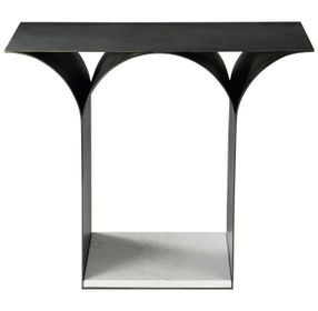 TA Originals Black and White Rectangular Accent Table