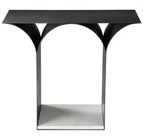 TA Originals Black and White Rectangular Accent Table