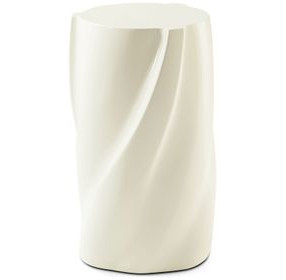 TA Originals White Round Accent Table