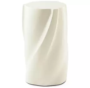 TA Originals White Round Accent Table
