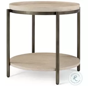 Repose Grey Oak 24" Round Side Table