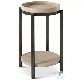 Repose Grey Oak 14" Round Side Table