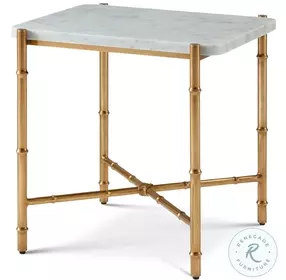 Kesden LBB Brass 22" Rectangular Side Table