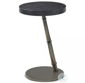 Kesden Silent Black 14" Round Accent Table