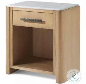 Essence Blonde And Marble 1 Drawer Nightstand
