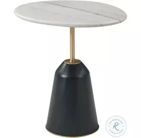 TA Originals Black Lacquer Amorphous 23" Oval Side Table