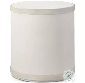 Maxwell Cashmere And Dove 22" Drum Round Side Table