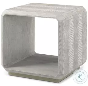Spencer ST. James Argento And Deep Brown 24" Square Side Table