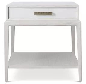 Coastal Sandbar Rectangular Flagler Side Table with Wallpaper