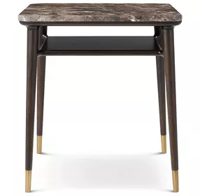 Spencer Green Park Fumed and Gold Square Marble Top Ashburton Place Side Table