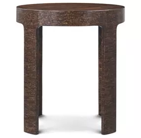 Orbis Pyramid Brown Round Cohere Side Table